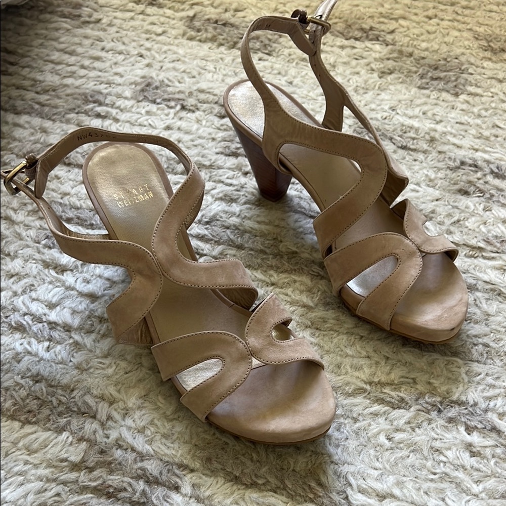 Stuart Weitzman heeled leather sandals